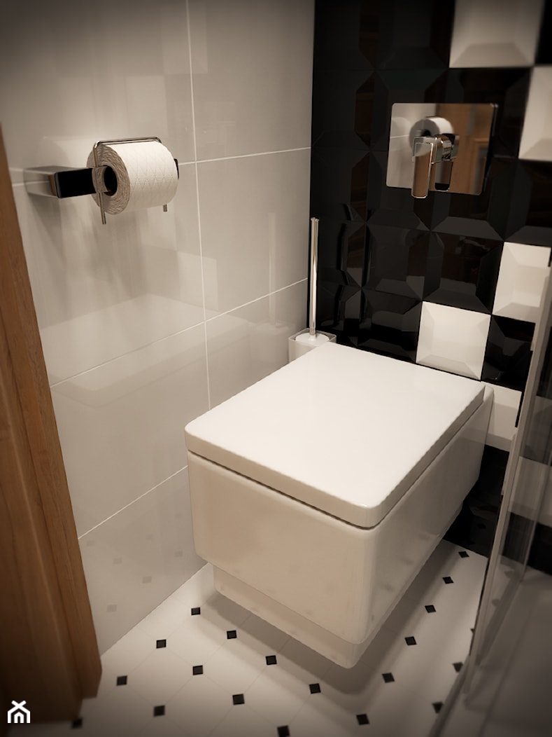 Łazienka w rozmiarze XS - Mała łazienka, styl nowoczesny - zdjęcie od EnigmaVisualDesign - Homebook