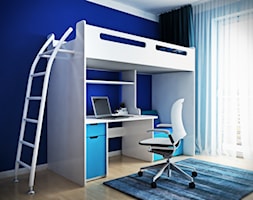 Mieszkanie Legionowo - Średni niebieski pokój dziecka dla dziecka dla chłopca, styl nowoczesny - zdjęcie od EnigmaVisualDesign - Homebook