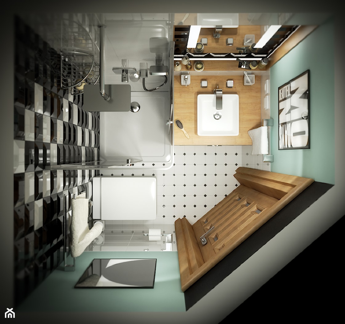 Łazienka w rozmiarze XS - zdjęcie od EnigmaVisualDesign - Homebook