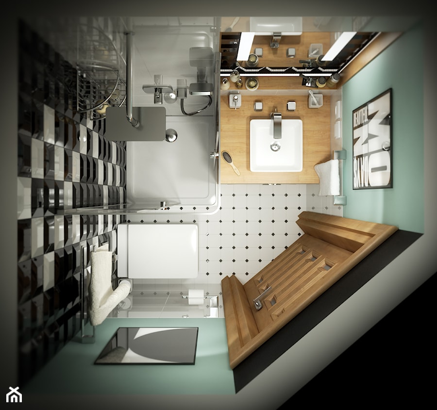 Łazienka w rozmiarze XS - zdjęcie od EnigmaVisualDesign