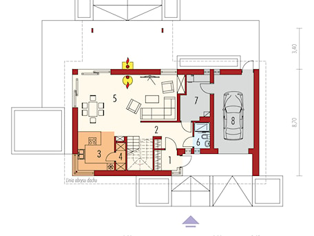 Aranżacje wnętrz - Domy: Projekt domu Nikolas G1 – rzut parteru - ARCHIPELAG Pracownia Projektowa . Przeglądaj, dodawaj i zapisuj najlepsze zdjęcia, pomysły i inspiracje designerskie. W bazie mamy już prawie milion fotografii!