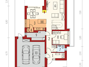 Projekt Domu Riko III G2 - Rzut parteru - zdjęcie od ARCHIPELAG Pracownia Projektowa