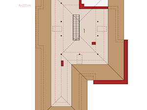 Projekt domu Margaret II G2 - rzut poddasza - zdjęcie od ARCHIPELAG Pracownia Projektowa