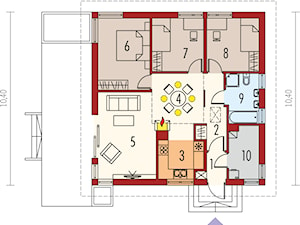 Projekt domu Anabela - rzut parteru - zdjęcie od ARCHIPELAG Pracownia Projektowa