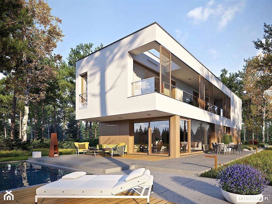 Projekt domu EX 17 W2 ENERGO PLUS - Domy, styl nowoczesny - zdjęcie od ARCHIPELAG Pracownia Projektowa