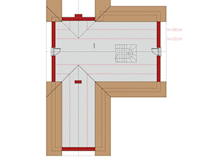 Projekt domu Simon (mały) G2 - rzut poddasza - zdjęcie od ARCHIPELAG Pracownia Projektowa