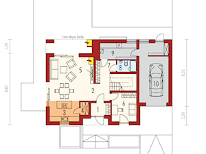 Projekt domu Sam G1 - rzut parteru - zdjęcie od ARCHIPELAG Pracownia Projektowa