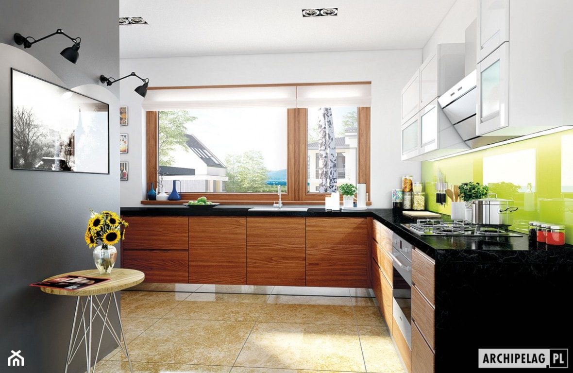 Projekt domu Liv 3 G2 - wizualizacja kuchni - zdjęcie od ARCHIPELAG Pracownia Projektowa - Homebook