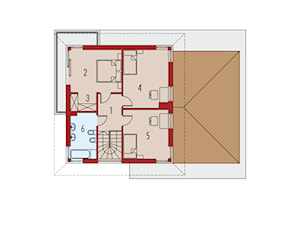 Projekt domu Rodrigo III G1 - rzut piętra - zdjęcie od ARCHIPELAG Pracownia Projektowa