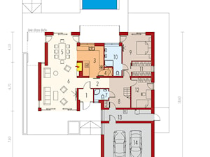 Projekt domu Magnus G2 ENERGO PLUS – rzut parteru - zdjęcie od ARCHIPELAG Pracownia Projektowa