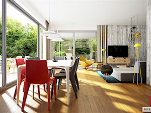 Projekt domu EX 17 W2 ENERGO PLUS - Salon, styl nowoczesny - zdjęcie od ARCHIPELAG Pracownia Projektowa