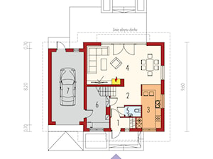 Projekt domu E3 G1 ECONOMIC (wersja A) - rzut parteru - zdjęcie od ARCHIPELAG Pracownia Projektowa