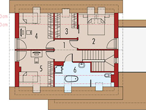 Projekt domu Santiago II G1 ENERGO - rzut poddasza - zdjęcie od ARCHIPELAG Pracownia Projektowa