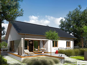 Projekt domu Swen II - widok od ogrodu - zdjęcie od ARCHIPELAG Pracownia Projektowa