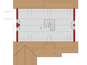 Rózia G1 ENERGO PLUS - rzut poddasza - zdjęcie od ARCHIPELAG Pracownia Projektowa