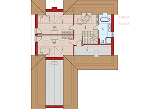 Projekt domu Simon II G2 - rzut poddasza - zdjęcie od ARCHIPELAG Pracownia Projektowa