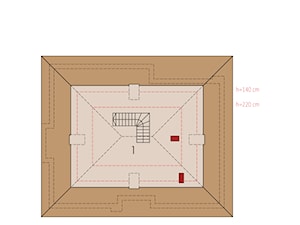 Projekt domu Flo II – rzut poddasza - zdjęcie od ARCHIPELAG Pracownia Projektowa