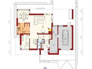 Projekt domu Rodrigo III G1- rzut parteru - zdjęcie od ARCHIPELAG Pracownia Projektowa