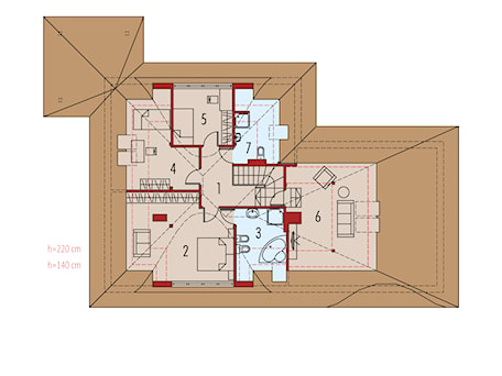 Aranżacje wnętrz - : Projekt domu Petra II G2 - rzut poddasza - ARCHIPELAG Pracownia Projektowa . Przeglądaj, dodawaj i zapisuj najlepsze zdjęcia, pomysły i inspiracje designerskie. W bazie mamy już prawie milion fotografii!