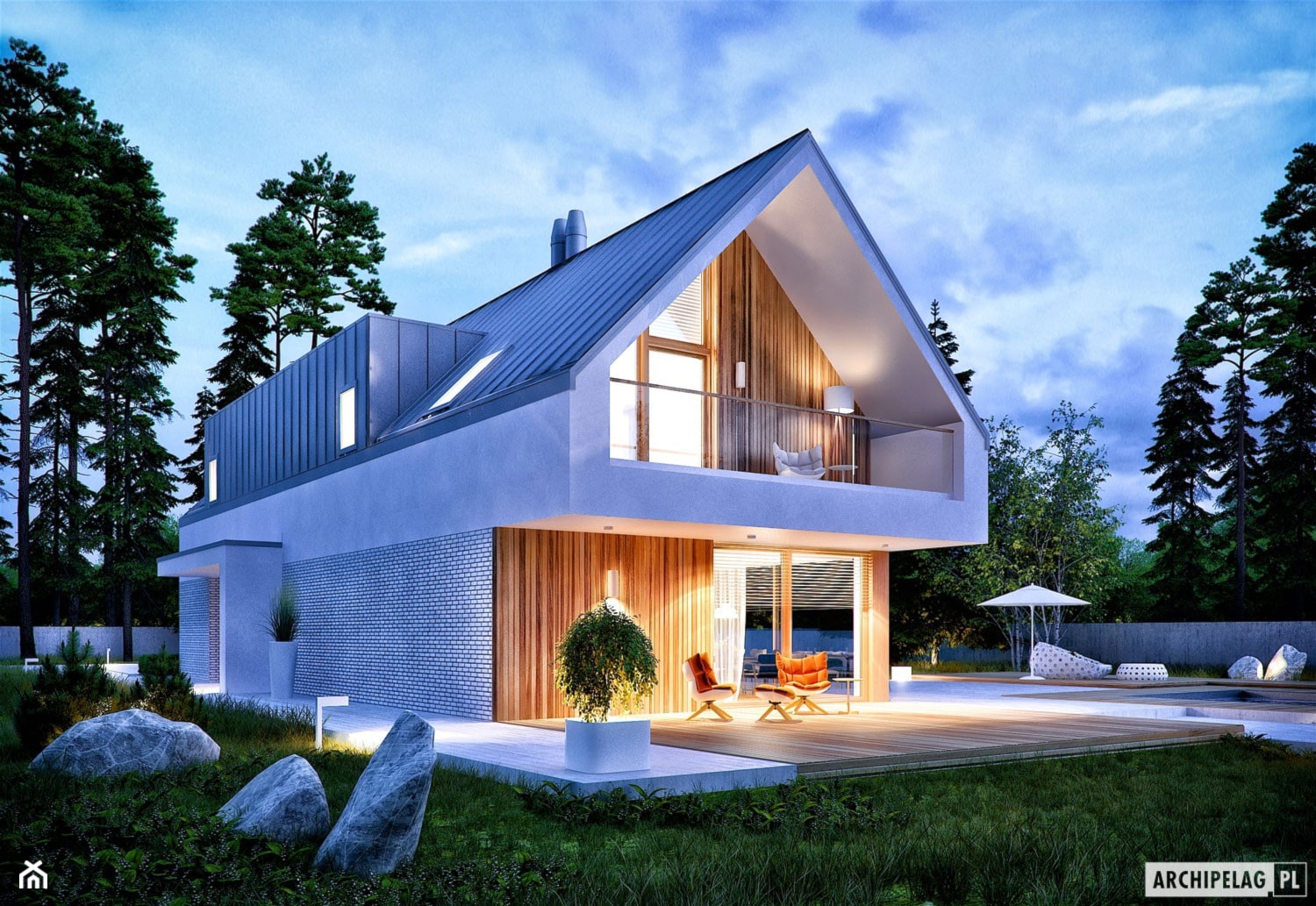 Projekt domu EX 20 G2 ENERGO PLUS - zdjęcie od ARCHIPELAG Pracownia Projektowa - Homebook