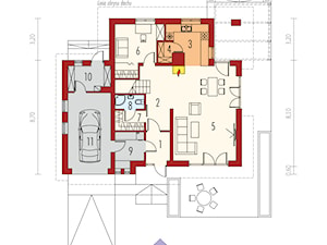 Projekt domu Amira G1 - rzut parteru - zdjęcie od ARCHIPELAG Pracownia Projektowa