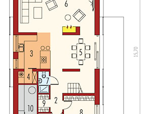 Projekt Domu EX 14 – rzut parteru - zdjęcie od ARCHIPELAG Pracownia Projektowa