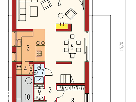 Aranżacje wnętrz - Domy: Projekt Domu EX 14 – rzut parteru - ARCHIPELAG Pracownia Projektowa . Przeglądaj, dodawaj i zapisuj najlepsze zdjęcia, pomysły i inspiracje designerskie. W bazie mamy już prawie milion fotografii!