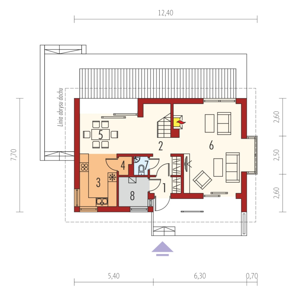 Projekt domu Liv 7 - rzut poddasza - zdjęcie od ARCHIPELAG Pracownia Projektowa - Homebook