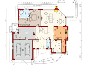 Projekt domu Seweryna G2 - rzut parteru - zdjęcie od ARCHIPELAG Pracownia Projektowa