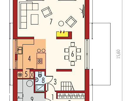 Aranżacje wnętrz - Domy: Projekt domu EX 13 - rzut parteru - ARCHIPELAG Pracownia Projektowa . Przeglądaj, dodawaj i zapisuj najlepsze zdjęcia, pomysły i inspiracje designerskie. W bazie mamy już prawie milion fotografii!