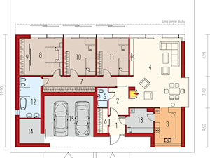 Projekt domu EX 7 - rzut parteru - zdjęcie od ARCHIPELAG Pracownia Projektowa