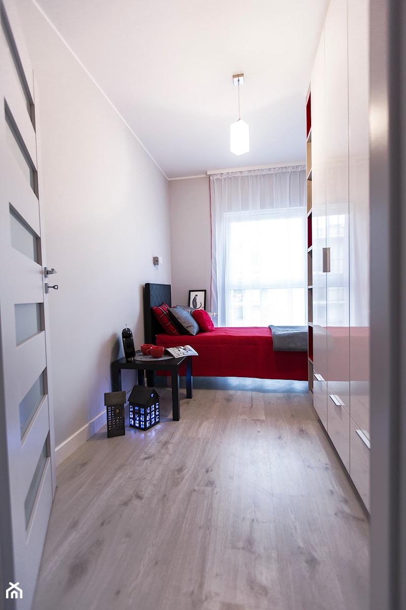 mieszkanie na wynajem Gdańśk - Średni szary pokój dziecka dla dziecka dla nastolatka dla chłopca dla dziewczynki, styl nowoczesny - zdjęcie od Kolektyw D2