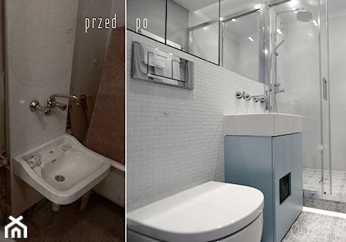 Mała przestrzeń - wielka zmiana - Średnia bez okna łazienka, styl nowoczesny - zdjęcie od Chałupko Design