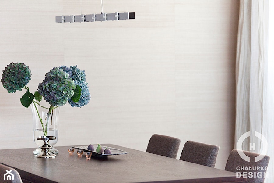 Penthouse Wilanów z tarasem - w duchu ponadczasowej elegancji - Jadalnia, styl nowoczesny - zdjęcie od Chałupko Design