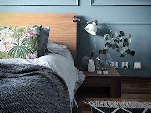 W zieleni - Szara sypialnia - zdjęcie od Chałupko Design