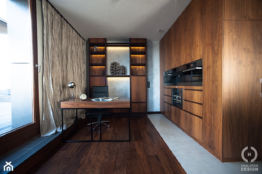 Penthouse Wilanów z tarasem - w duchu ponadczasowej elegancji - Salon, styl nowoczesny - zdjęcie od Chałupko Design