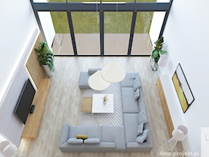 Dom pod Warszawą 500m2 - Salon, styl nowoczesny - zdjęcie od 4ma projekt