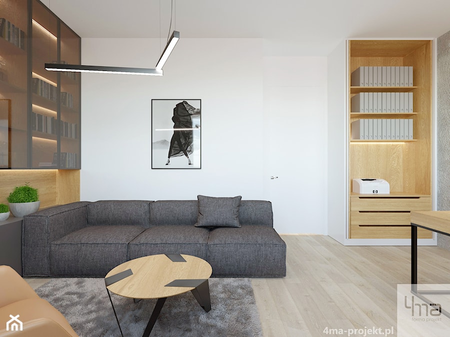 Dom pod Warszawą 500m2 - Biuro, styl nowoczesny - zdjęcie od 4ma projekt