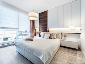 Dom w Łomiankach 135 m2. - Średnia biała sypialnia, styl nowoczesny - zdjęcie od 4ma projekt