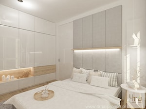 Projekt mieszkania w Pruszkowie - pow. 52,5 m2. - Średnia sypialnia, styl nowoczesny - zdjęcie od 4ma projekt