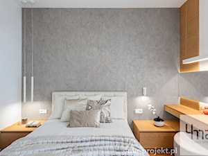 Mieszkanie 68m2 na Ochocie - Średnia biała sypialnia, styl nowoczesny - zdjęcie od 4ma projekt