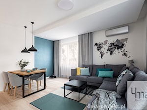 Mieszkanie 83 m2 - Wola - Salon, styl nowoczesny - zdjęcie od 4ma projekt