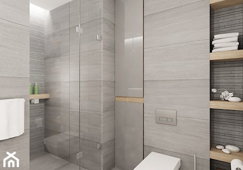Średnia bez okna łazienka, styl nowoczesny - zdjęcie od 4ma projekt