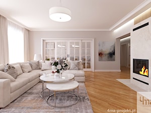 Dom w Maciejowicach pow. 120 m2 - Salon, styl nowoczesny - zdjęcie od 4ma projekt