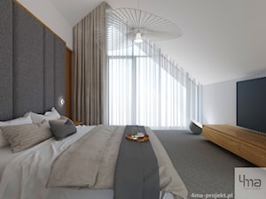 Dom pod Warszawą 500m2 - Sypialnia, styl nowoczesny - zdjęcie od 4ma projekt