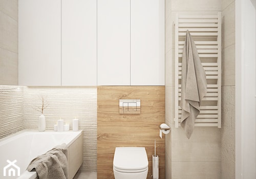 Mieszkanie 128 m2 - Gocławek - Średnia bez okna łazienka, styl nowoczesny - zdjęcie od 4ma projekt