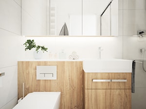 Mieszkanie 128 m2 - Gocławek - Mała bez okna z lustrem łazienka, styl nowoczesny - zdjęcie od 4ma projekt
