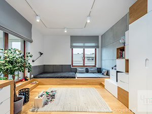 Projekt mieszkania 160 m2 na Mokotowie. - Średni biały pokój dziecka dla nastolatka dla chłopca dla dziewczynki, styl nowoczesny - zdjęcie od 4ma projekt