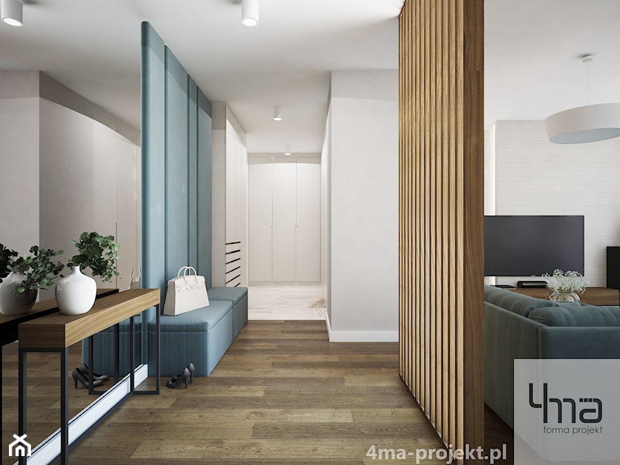 Mieszkanie 128 m2 - Gocławek - Hol / przedpokój, styl nowoczesny - zdjęcie od 4ma projekt