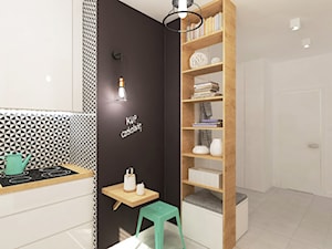Projekt mieszkania w Wilanowie, pow. 52 m2 - Średnia kuchnia, styl skandynawski - zdjęcie od 4ma projekt